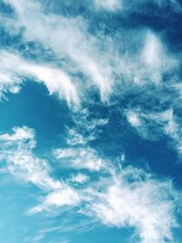 Low angle view of clouds in sky