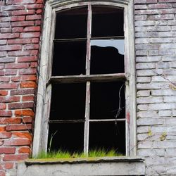 Closed window of house