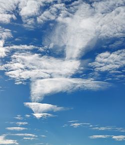 Low angle view of clouds in sky