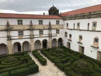 View of historical building in garden