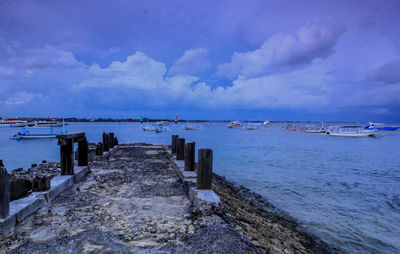 Scenic view of sea against sky