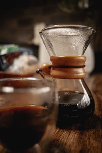 Close-up of drink on table