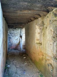 Interior of abandoned building
