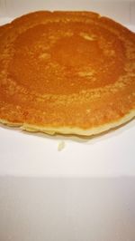 High angle view of cake in plate on table