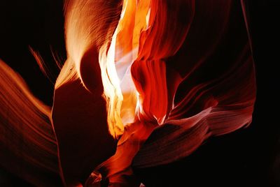 Full frame shot of rock formation in antelope canyon