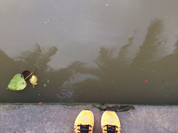 Reflection of people in water