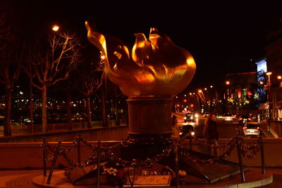 Sculpture at night