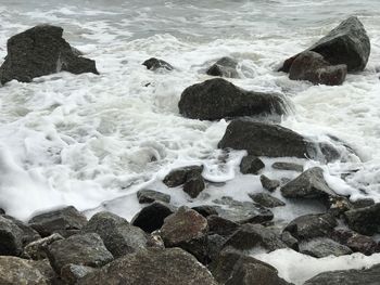 Scenic view of sea waves