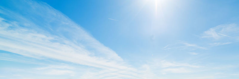 Low angle view of vapor trail in sky