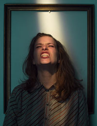 Portrait of smiling young woman