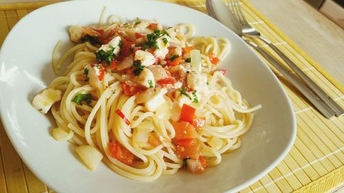 Close-up of food in plate