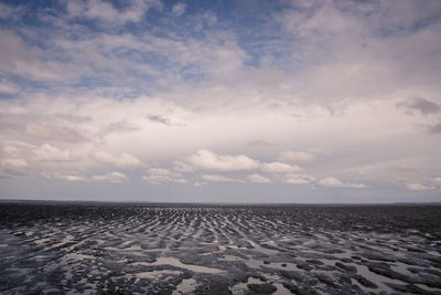 Seaside with mud at low tide