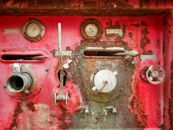 Full frame shot of old rusty metal