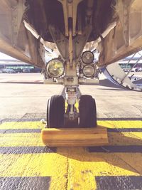 Airplane on airport runway