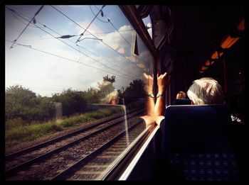 Train on railroad track