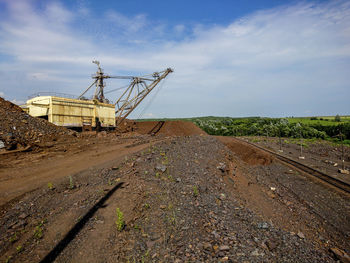 Construction site against sky