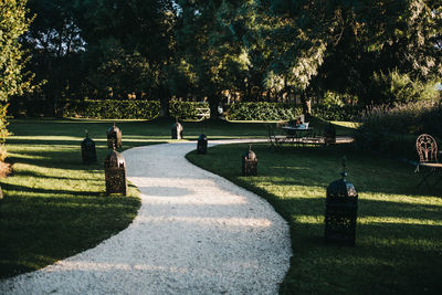 View of cemetery in park