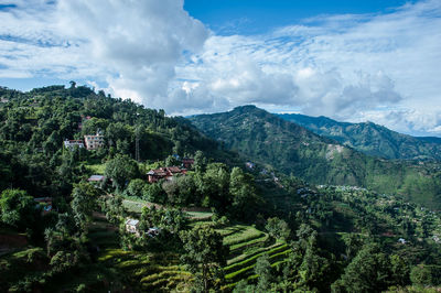 Panoramic view of landscape against sky