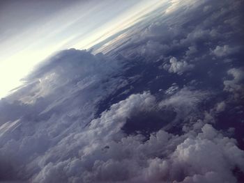 Low angle view of cloudy sky