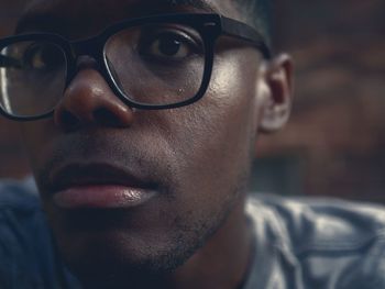 Close-up portrait of young man