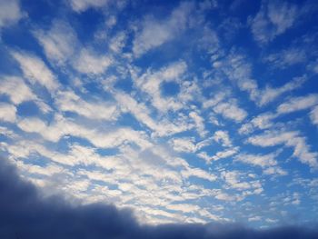 Low angle view of clouds in sky