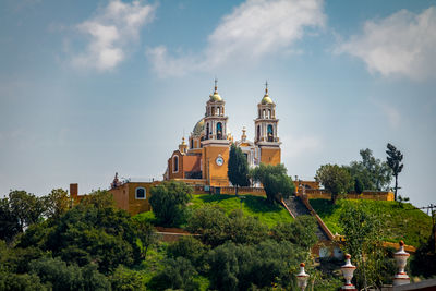 Low angle view of church against sky