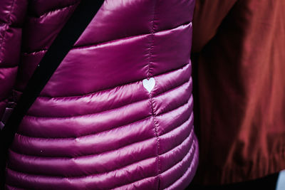 Close-up view of pink fabric