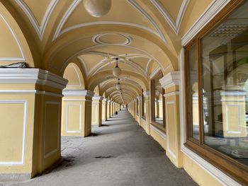 Empty corridor of building. gostiny dvor