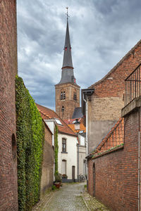 Street in bruges historic center, belgium