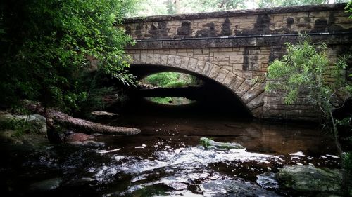 Arch bridge over river