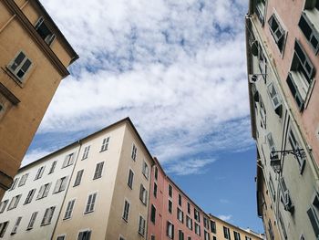 Low angle view of buildings against sky