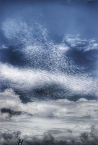 Low angle view of cloudy sky