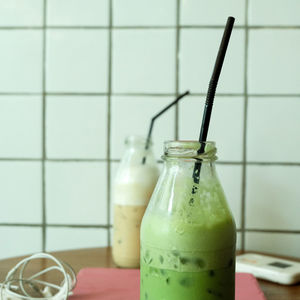 Close-up of drink on table