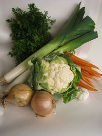 Close-up of vegetables on table