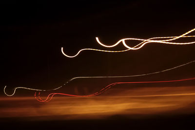 Close-up of lightning against sky