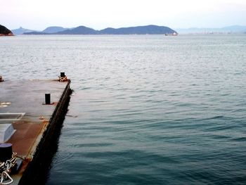 High angle view of sea against sky