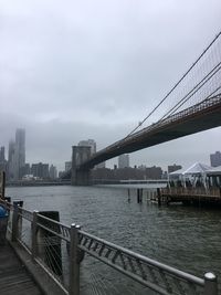 Bridge over river in city