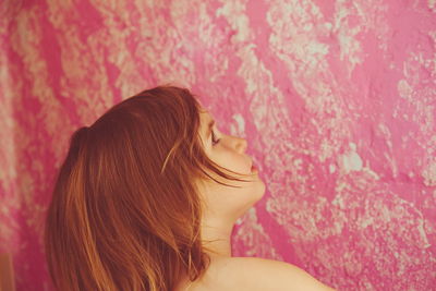 Close-up of young woman