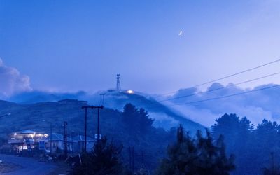 Scenic view of mountains against clear sky