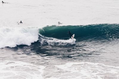 Man surfing in sea