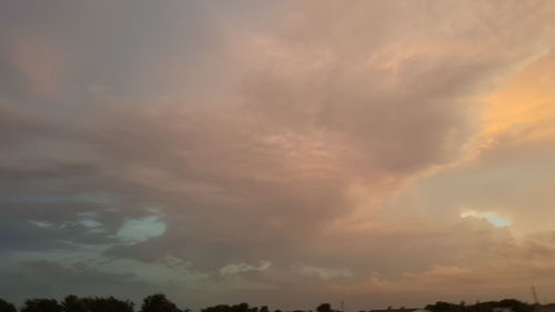 Low angle view of sky during sunset