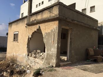 Exterior of old building against sky
