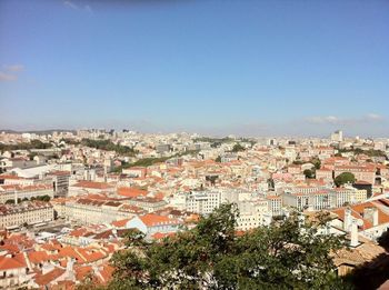 High angle shot of cityscape