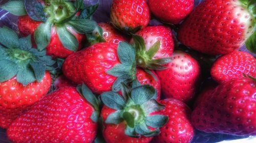 Full frame shot of strawberries