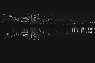 Illuminated city at night