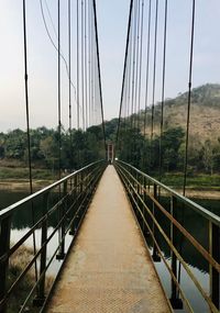 View of suspension bridge against sky