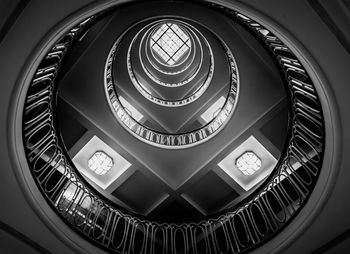 Low angle view of spiral staircase