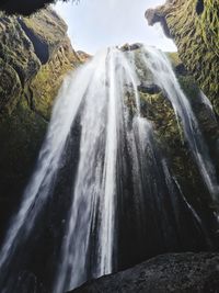 Scenic view of waterfall