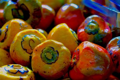 Full frame shot of fruits for sale in market