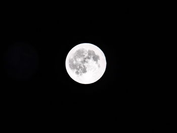 Low angle view of moon in sky